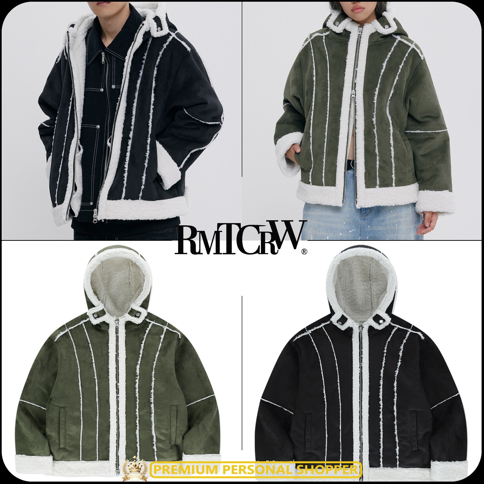 [ROMANTIC CROWN]★24FW★韓国人気★MOTORCYCLE MOUTON JACKET