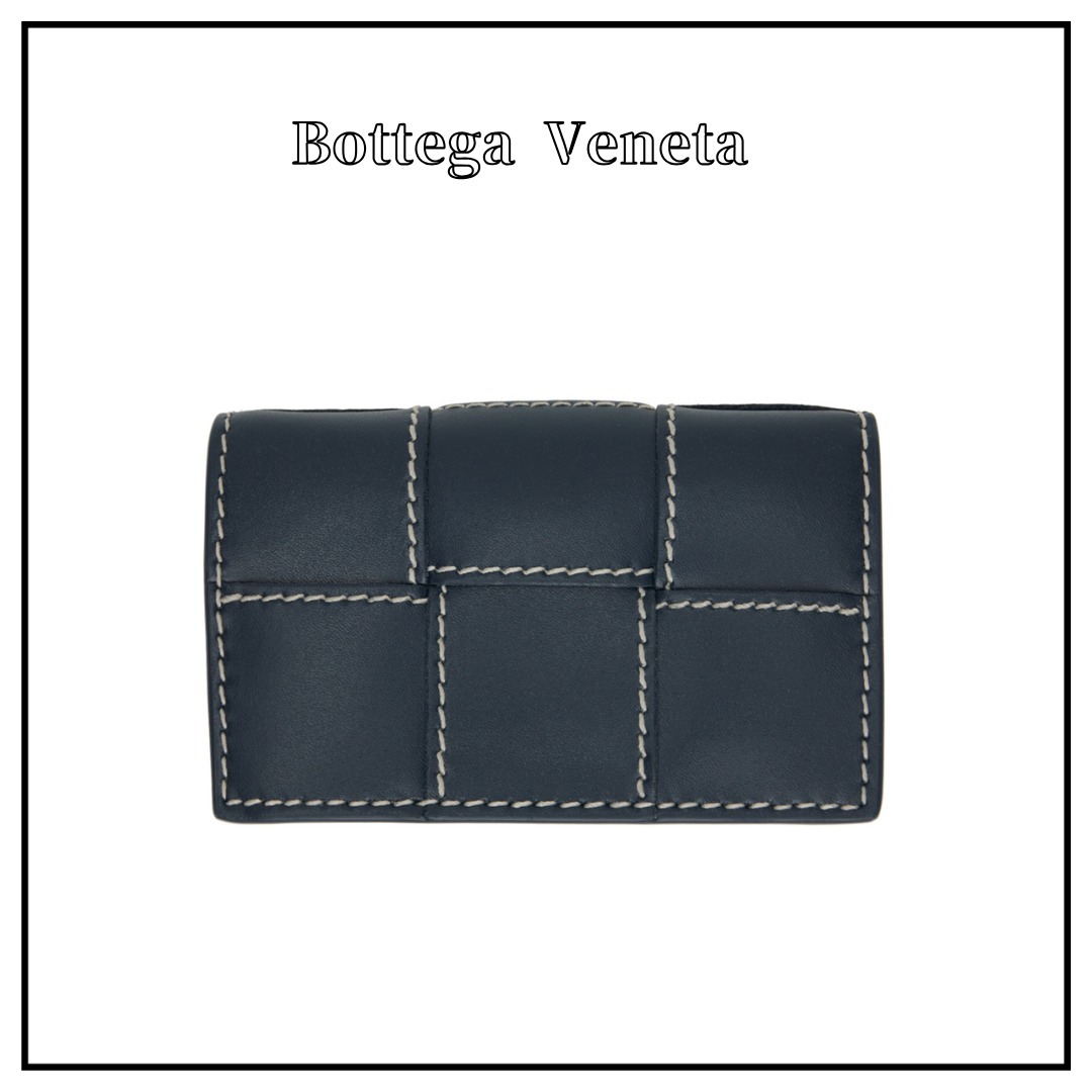 【Bottega Veneta】ネイビー Cassette ビジネスカードケース