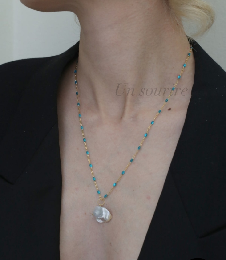 モデル愛用 HERMINA ATHENS Aqua パールネックレス /2色