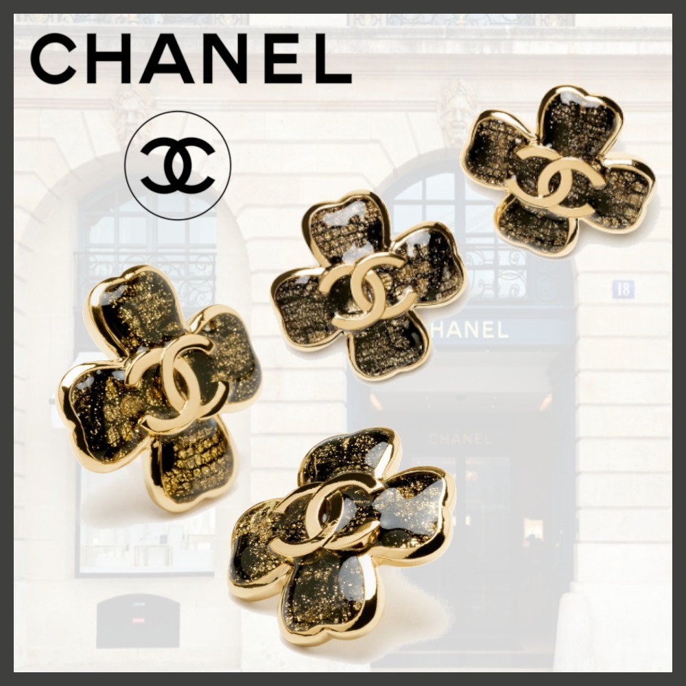 クローバーモチーフで可愛い☆】ピアス CHANEL