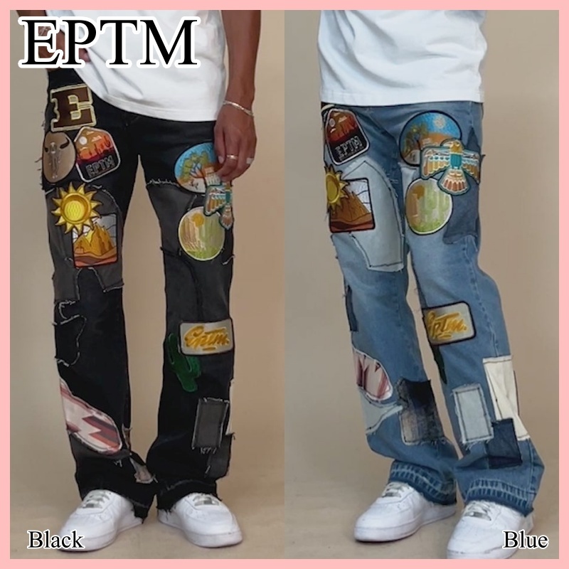 EPTM パッチワーク ジーンズ Blue Black 送料込み