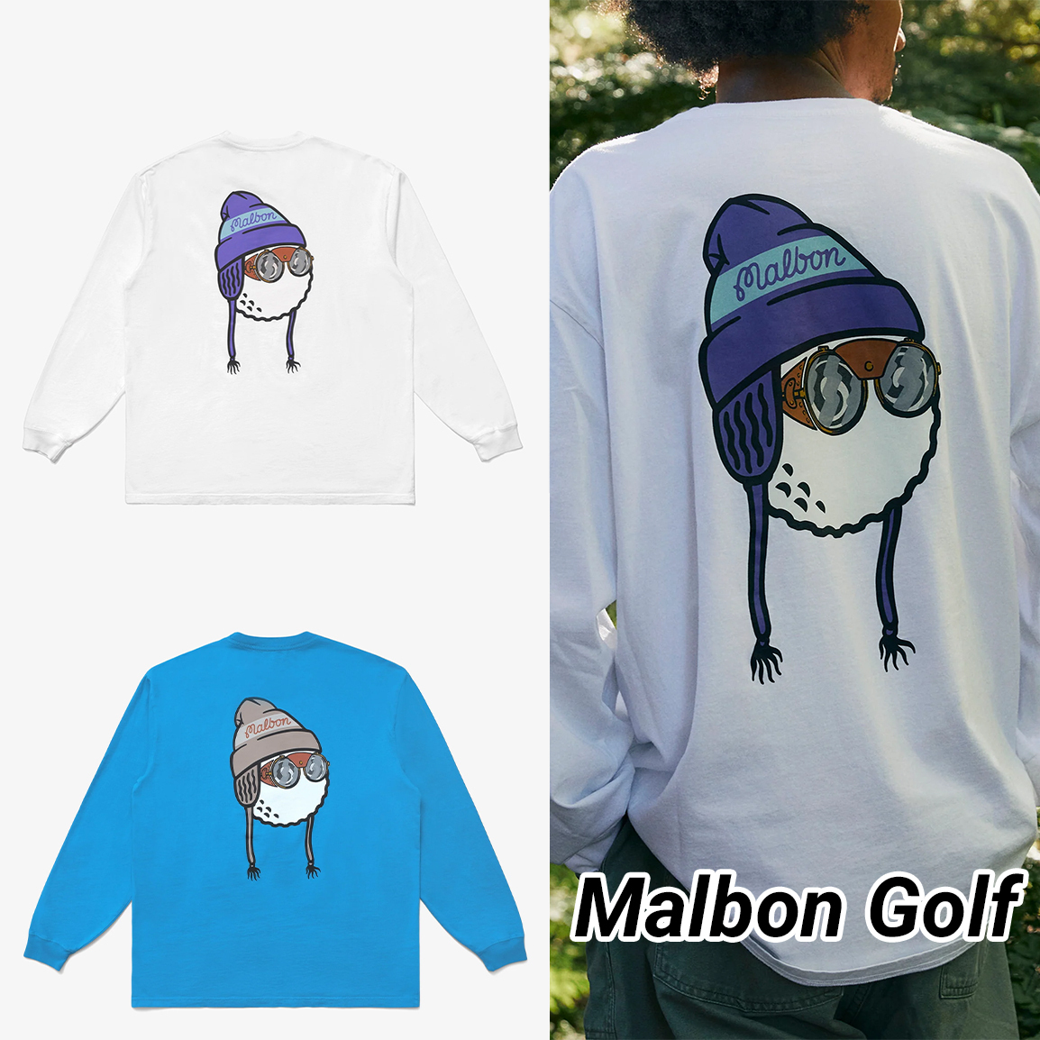 ◆Malbon Golf◆Glacier Buckets 長袖 Tシャツ 2color 送料込
