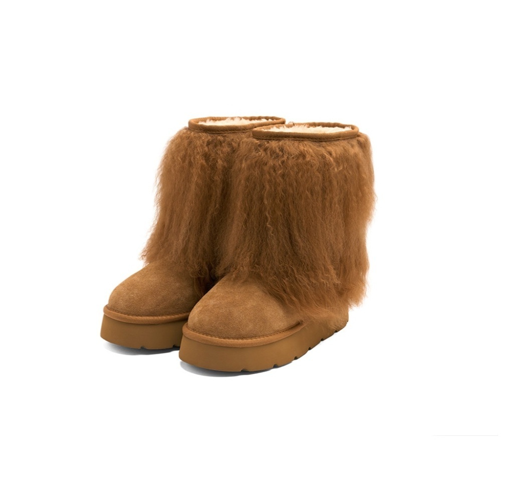 さらに100円引き◆Mardi Mercredi◆MONGOLIAN LAMB FUR BOOTS