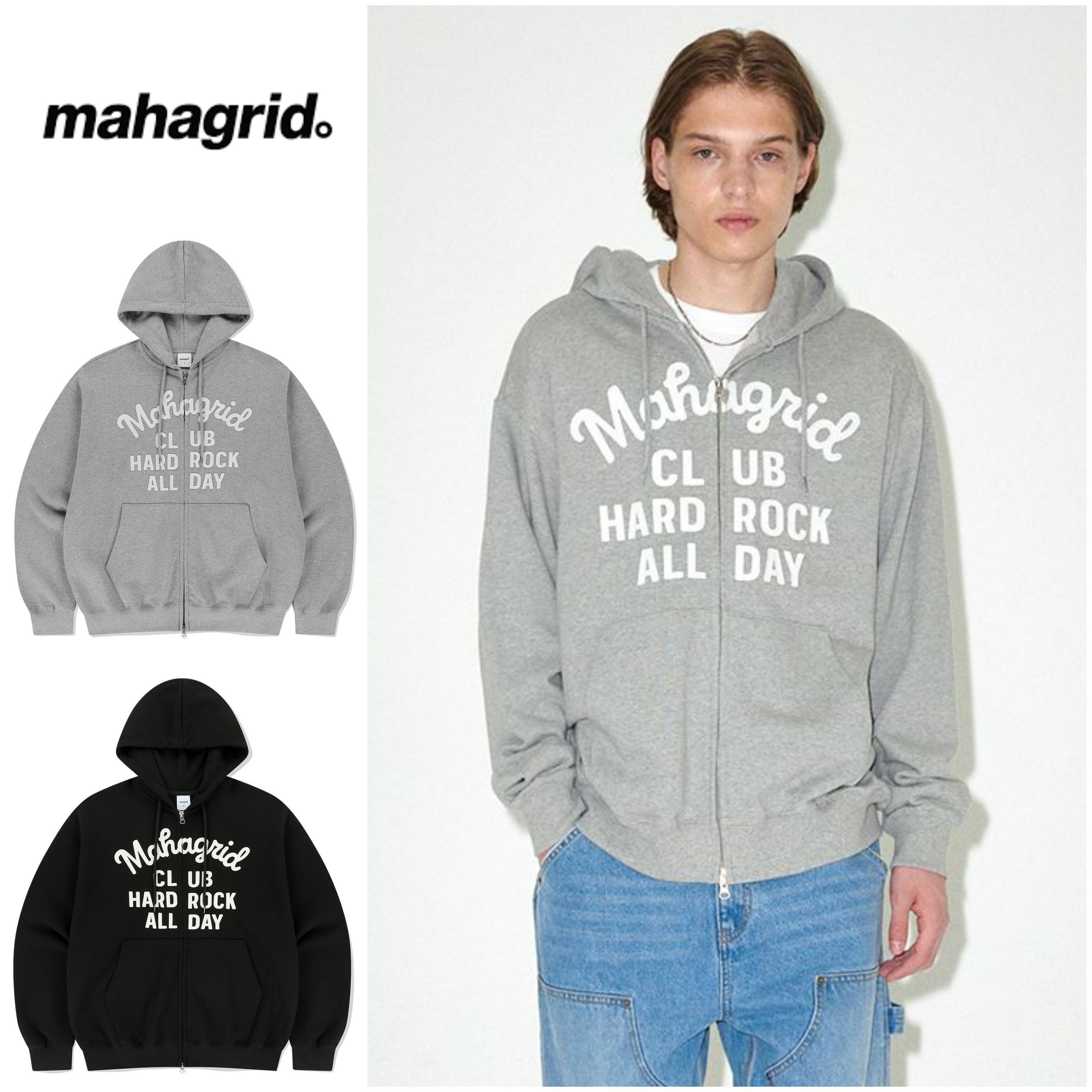 さらに100円引き◆MAHAGRID◆ALL DAY ZIP UP HOODIE