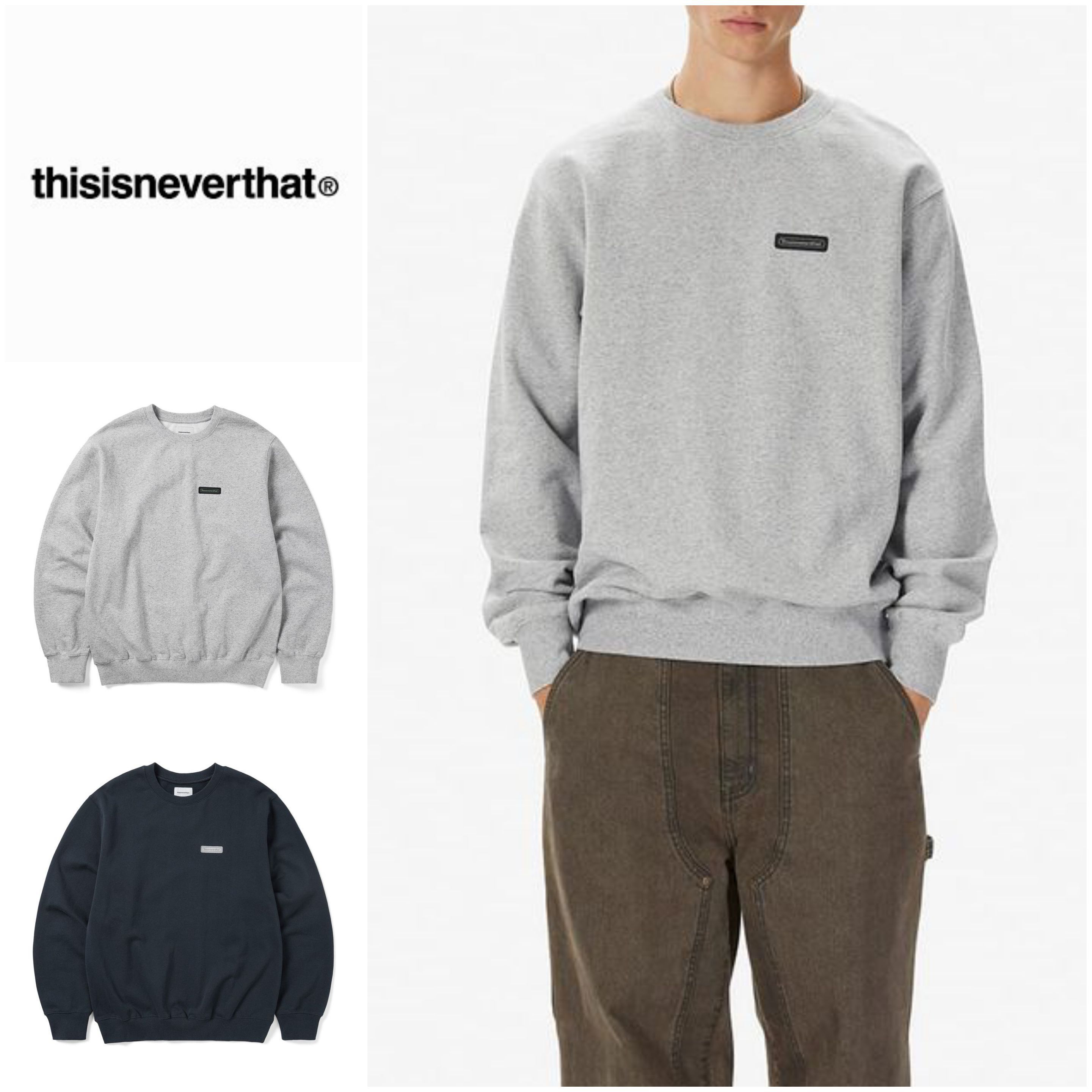 さらに100円引き◆thisisneverthat◆Script Label Crewneck