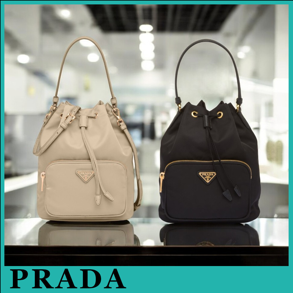 ★PRADA直営店★Duet Re-Nylon バケットバッグ
