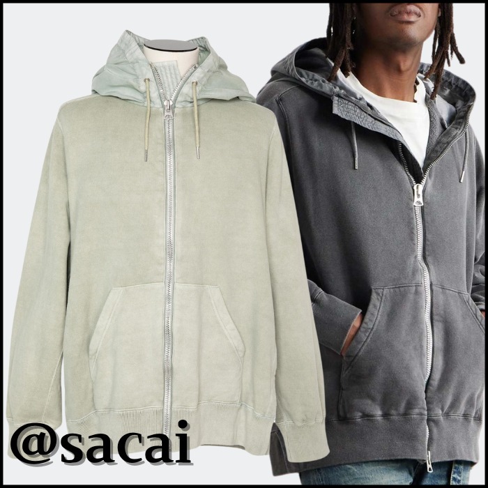 《快適な着心地》【sacai】ガーメントダイ コットン パーカー