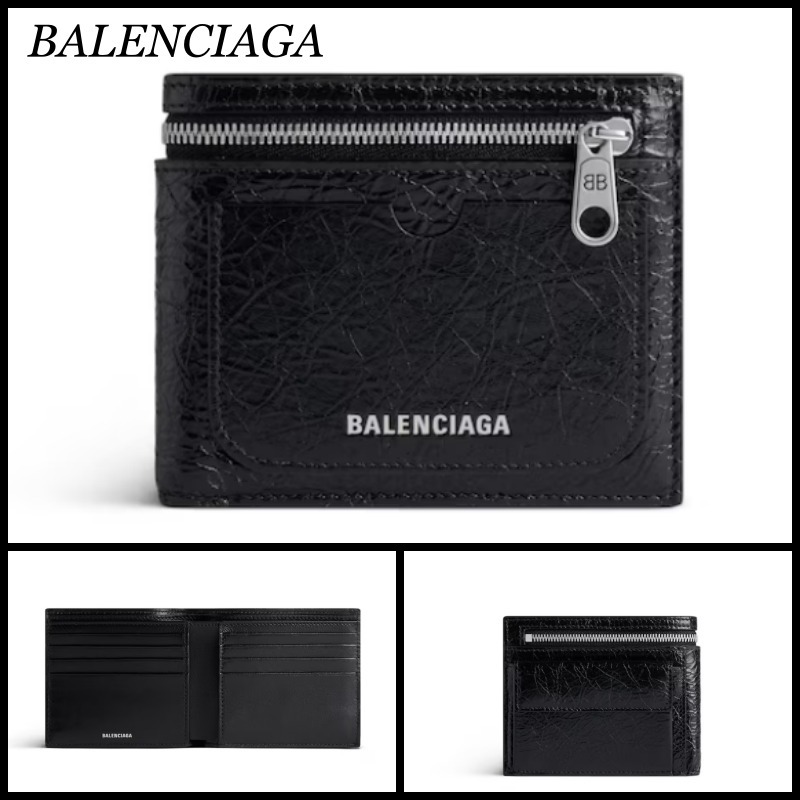 【関税込】人気◆BALENCIAGA◆Superbusy ジップ 折りたたみ財布