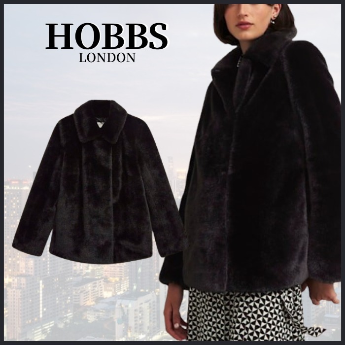 【関税なし】HOBBS ホッブス dania フェイクファー コート