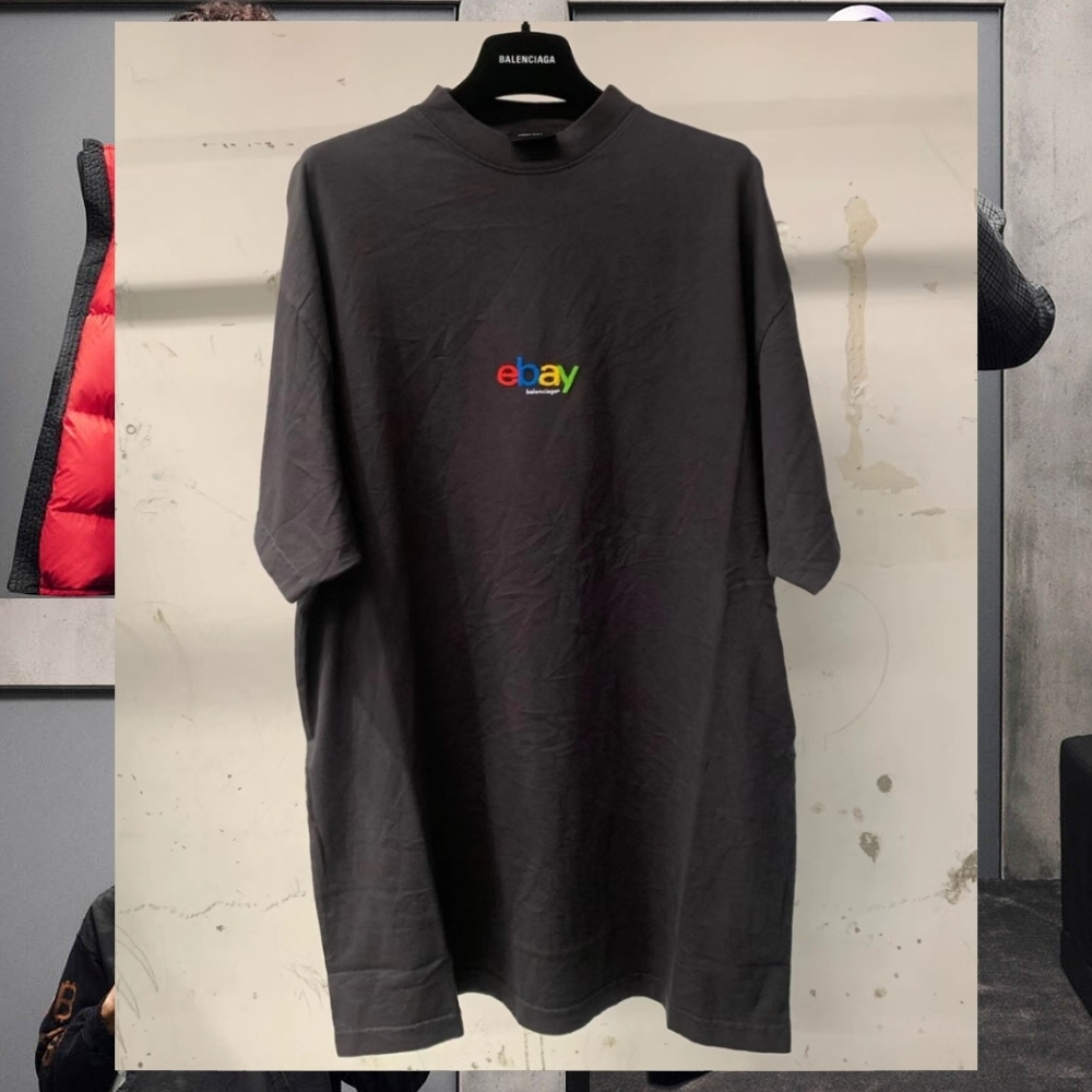 上品 バレンシアガ×eBay Tシャツ カラフルロゴ オーバーサイズ