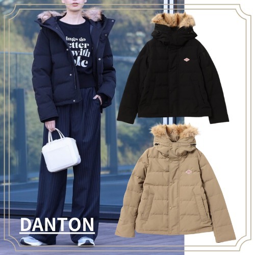 【DANTON】 ポリエステル フーディ ダウンコート
