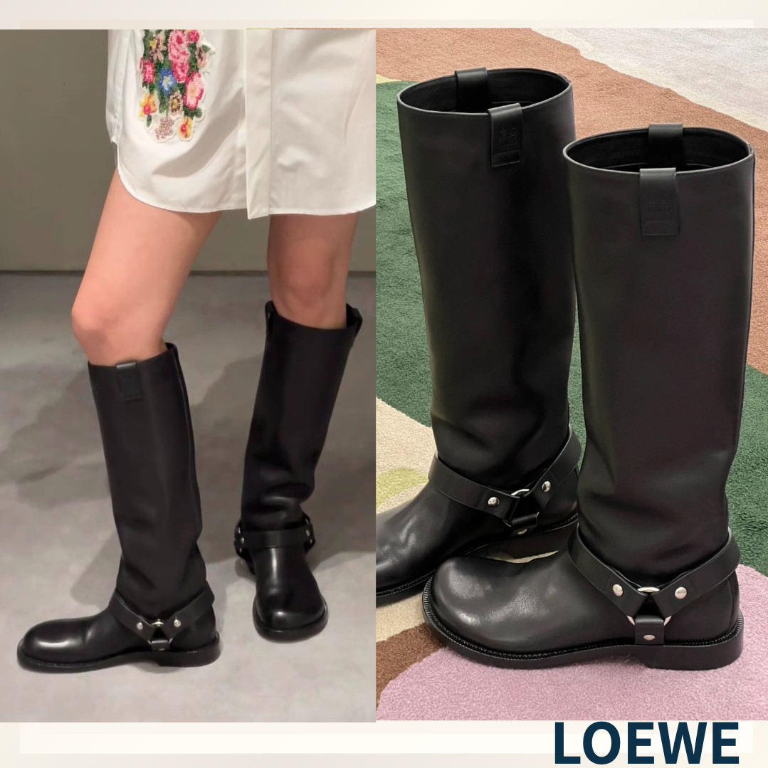 秋冬の必須アイテム《LOEWE》 Campo ハイ バイカーブーツ