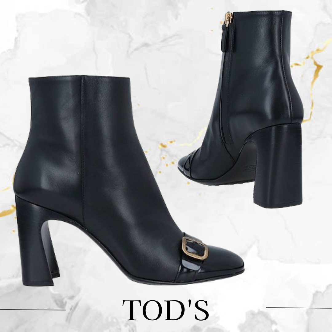 TOD'S☆レザー バックル付き ショートブーツ