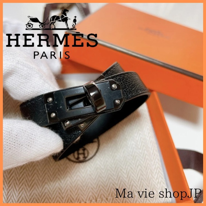 上品な装いに!!【HERMES】エルメス レザーブレスレット