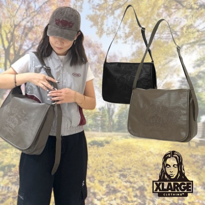 大人気 X-girl CROWN AND WINGS FAUX LEATHER