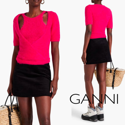 ブラック（黒）系 M Ganni(ガニー) ミニスカート(レディース