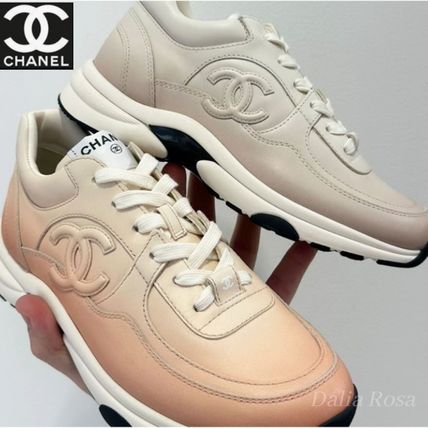 大人可愛い♪【 CHANEL 】レザー スニーカー オレンジ♡ オレンジ系 CHANEL(シャネル) スニーカー(レディース) - 海外
