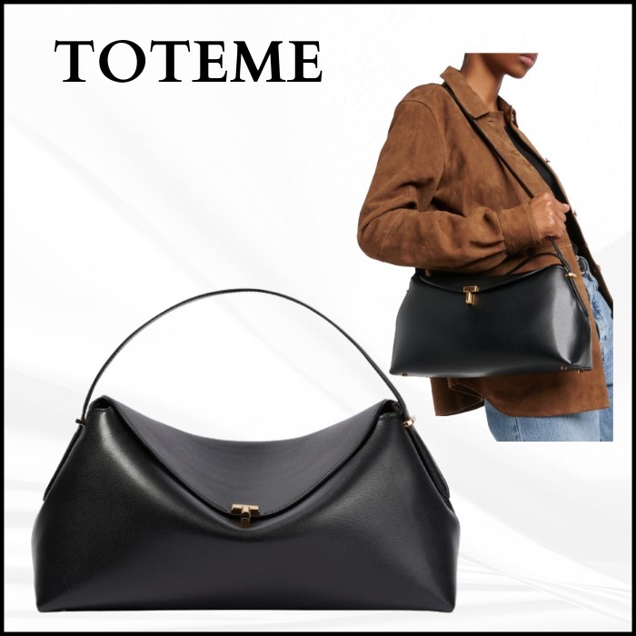 【toteme】T-Lock ミディアム レザー ショルダーバッグ
