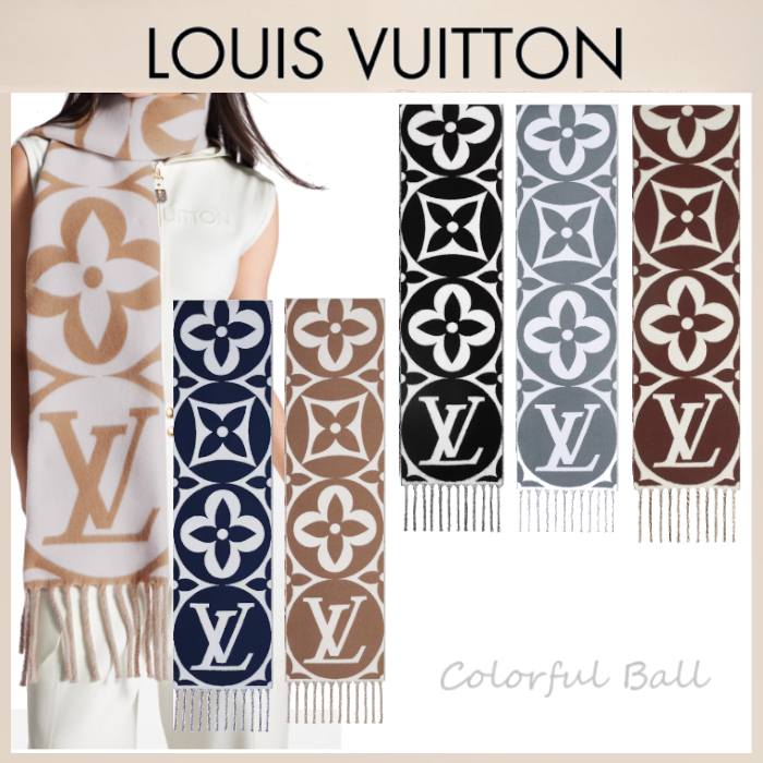 【安心国内】Louis Vuitton マフラー メダリオン 冬小物
