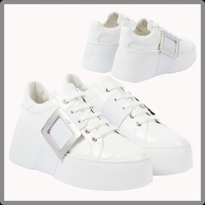 関税負担なし◆Roger Vivier◆Viv' Skate レザースニーカー