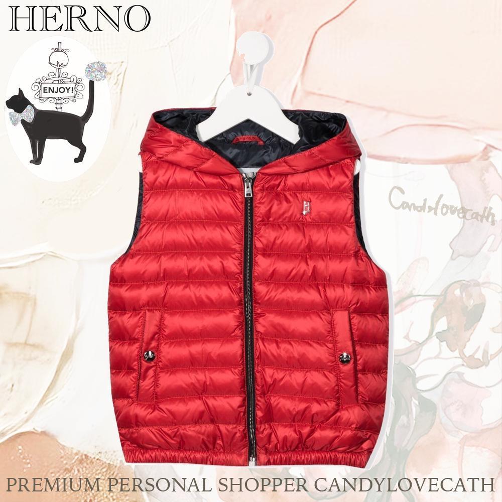 キッズアウター HERNO RED PADDED GILET