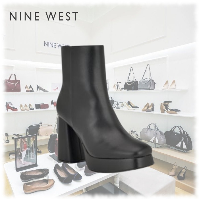 新作! NINE WEST ブロックヒール プラットフォーム ブーツ