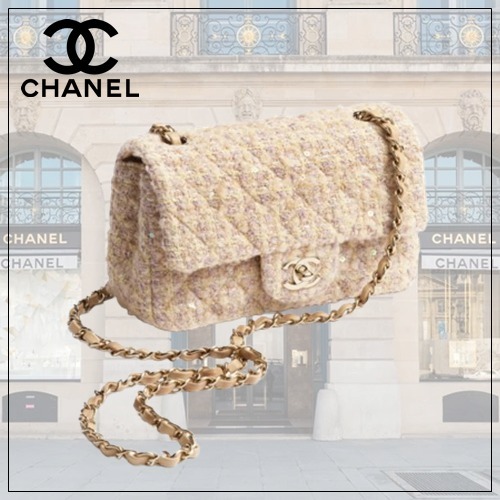 【CHANEL】可愛らしいツイード♪ ミニクラシック ハンドバッグ