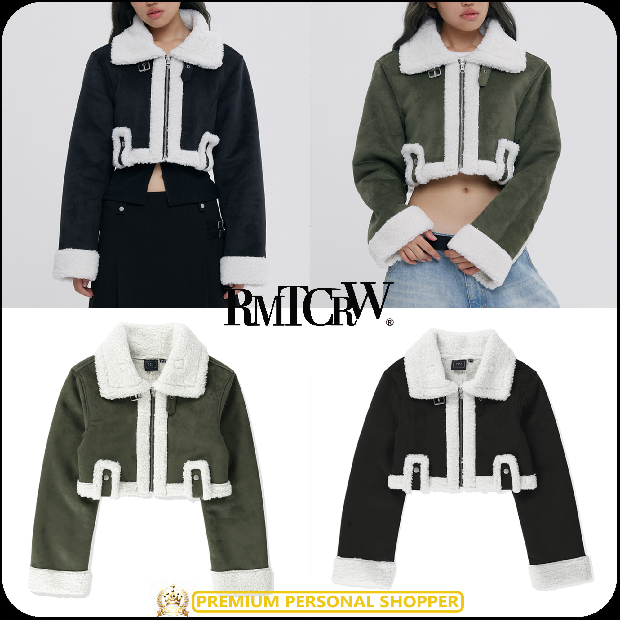 [ROMANTIC CROWN]★24FW★韓国人気★CROP MOUTON JACKET