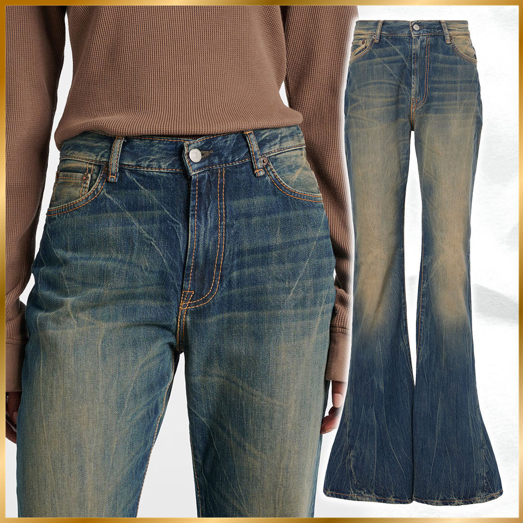 大人気◆Acne Studios◆2024F ハイライズ ブーツカット ジーンズ