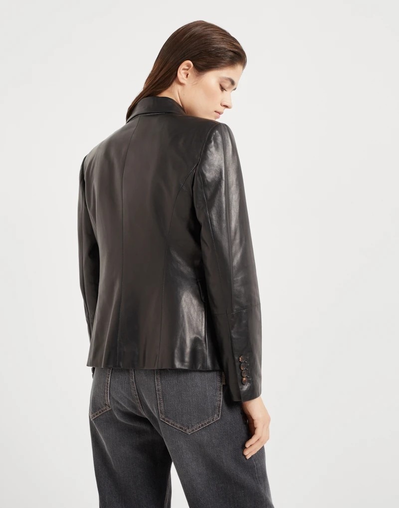 《送料無料》BRUNELLO CUCINELLI Nappa leather jacket