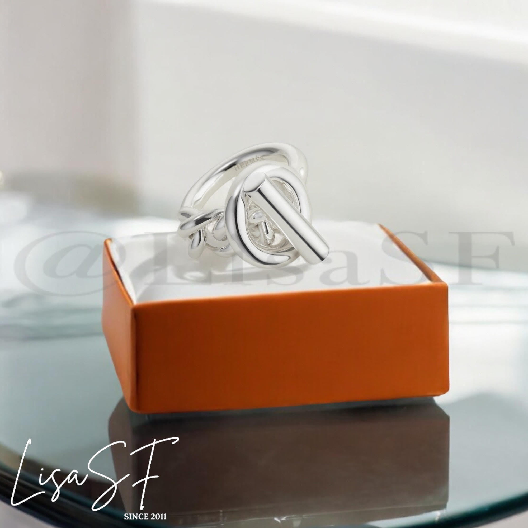 【直営店特別価格】HERMES Croisette リング《クロワゼット》GM