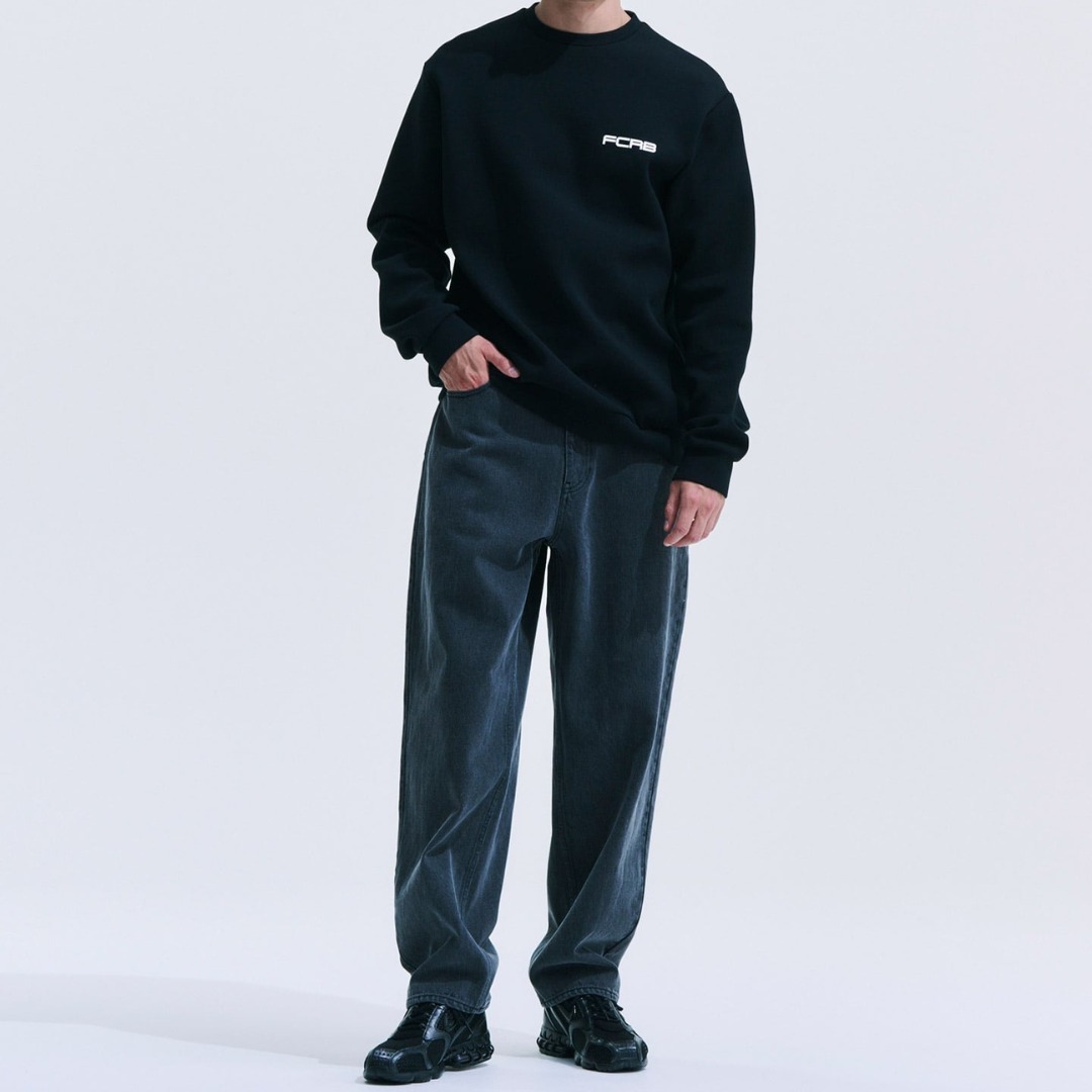 FCRB-SWEAT CREW NECK スエットブラック