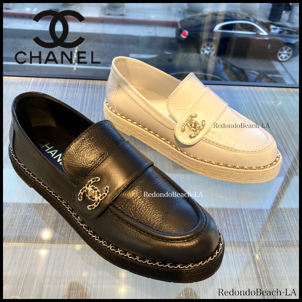 【希少なホワイトあり♪】CHANEL★ローファー★お洒落厚底