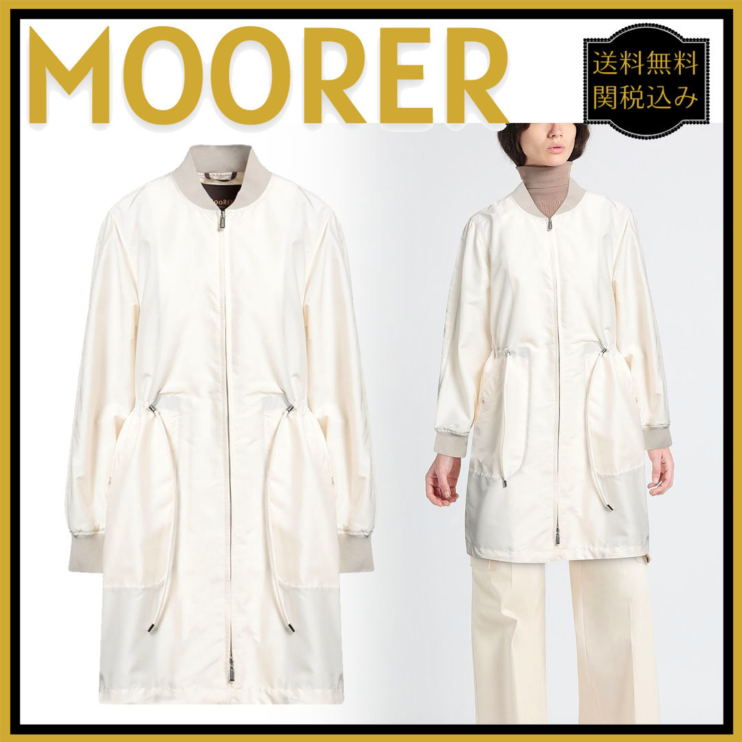 ★送料関税込★【MOORER】ライトコート シングルブレスト 無地