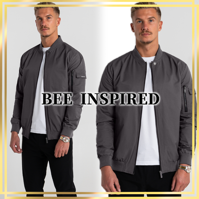 国内発/関税込☆BEE INSPIRED☆カジュアル ボンバー ジャケット