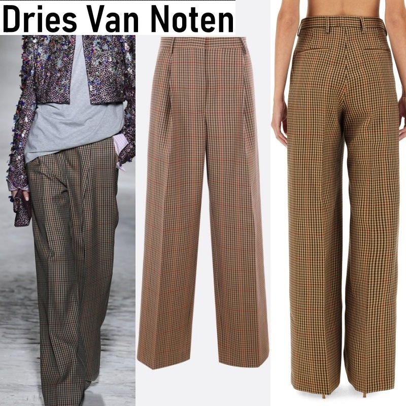 【Dries Van Noten】ウールチェック柄パンツ