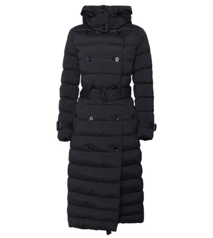 【BURBERRY】Long Quilted Down Jacket