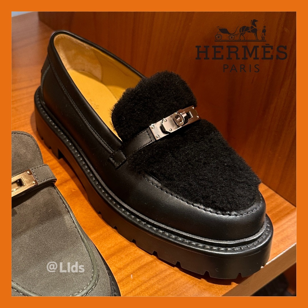 【カッコカワイイ】HERMES モカシン 《アイコン》 シープスキン