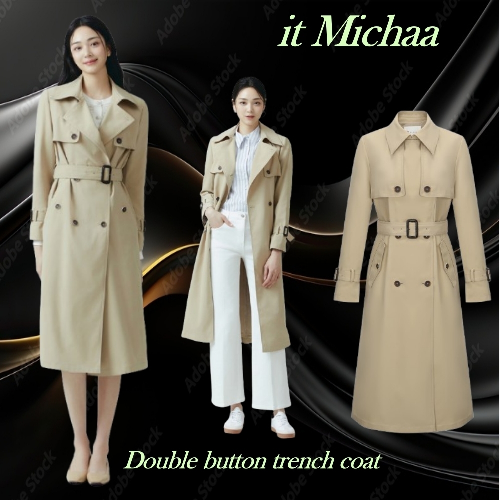 ◆IT MICHAA ダブルボタントレンチコート