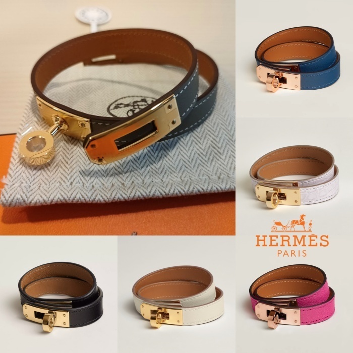 大人気♪【HERMES】ケリー ドゥブルトゥール レザーブレスレット