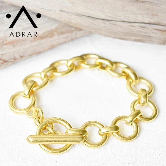 【待望の最新作】≪ADRAR≫ Circle Link Chain Bracelet (Gold)