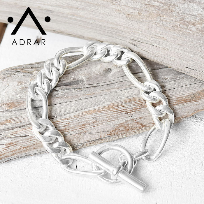 【待望の最新作】≪ADRAR≫ Figaro Chain Bracelet (Silver)