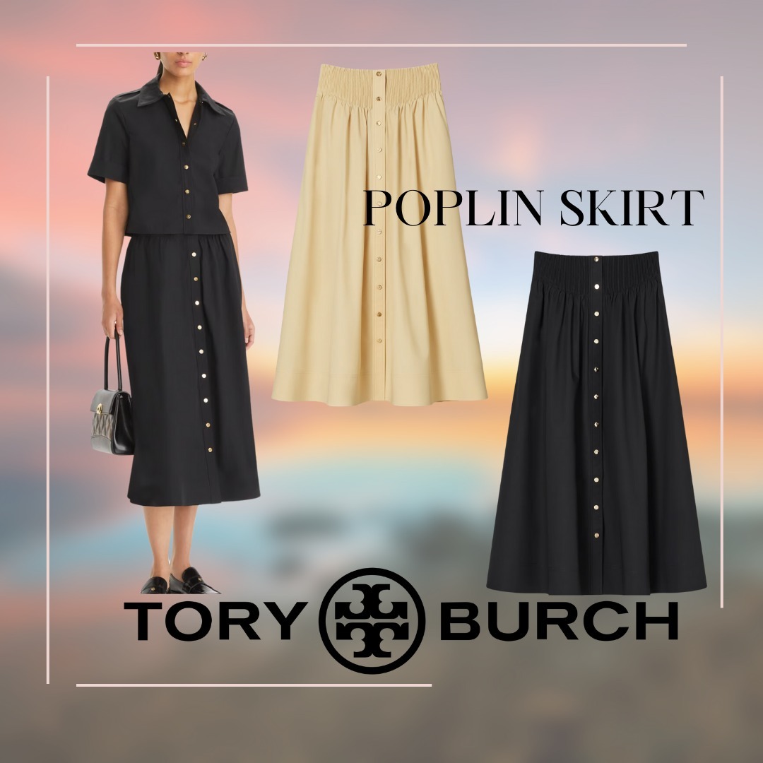 送料&関税込み★Tory Burch★TB★POPLIN SKIRT★選べる２色