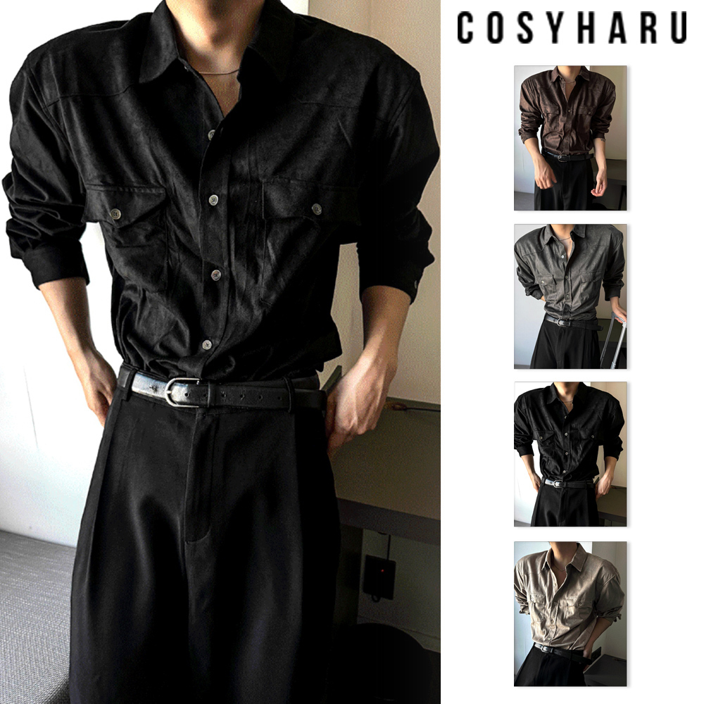 【COSYHARU】Rooney Suede Western Shirt
