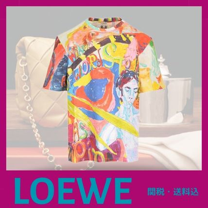 新作☆【LOEWE】マルチカラーTシャツ リラックスフィット Tシャツ（コットンブレンド） マルチカラー