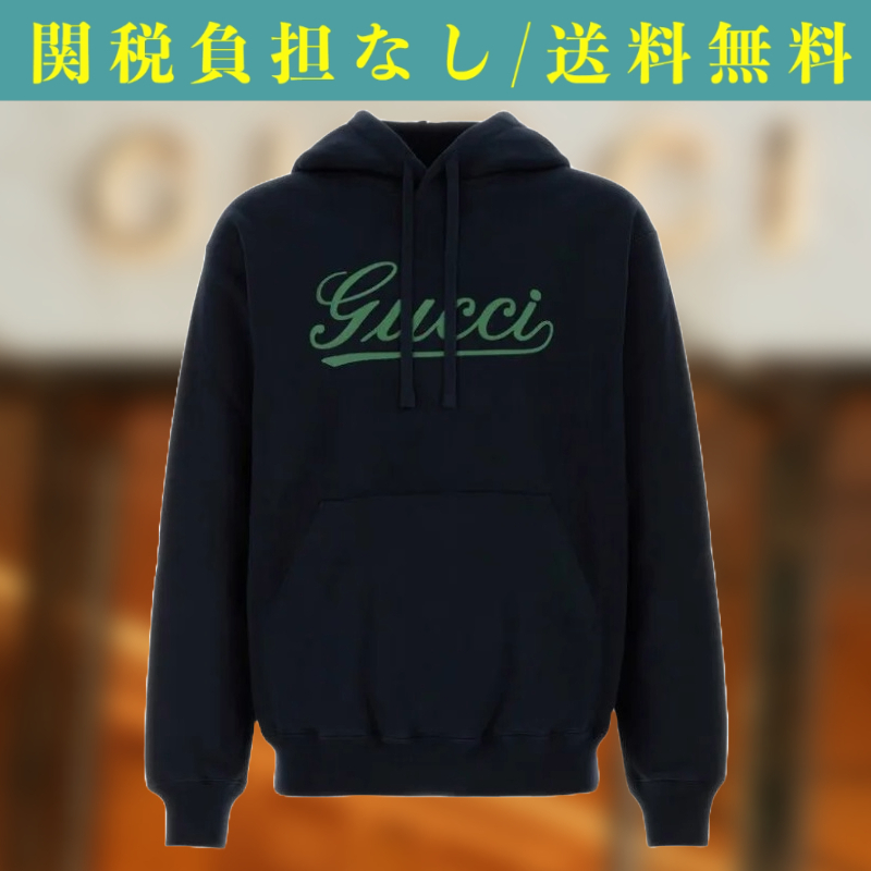 関税負担なし☆GUCCI コットンジャージー フーデッド スウェット