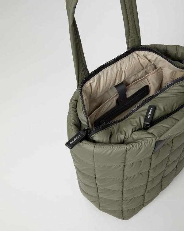 “VeeCollective” キルティングショッパー/トートBAG Khaki