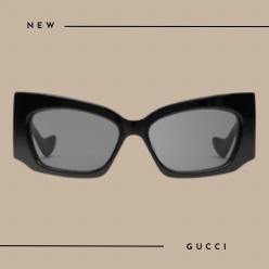 GUCCI ブラック ジオメトリック サングラス