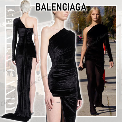 ［BALENCIAGA ］バレンシアガ ジャージー素材 ドレープドレス BALENCIAGA(バレンシアガ) ブライダル・パーティー(レディース
