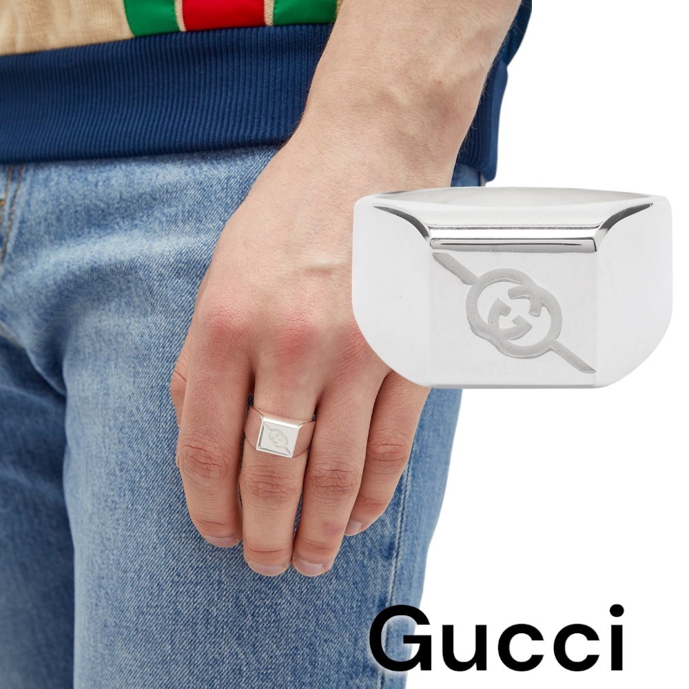 Gucci Tag Ring 10mm シルバー リング